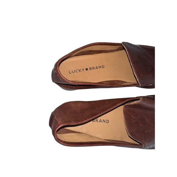 Lucky Brand Bejaz Women's 7 Slip On Brown Loafer Point Toe Flat Leather - Picture 9 of 9